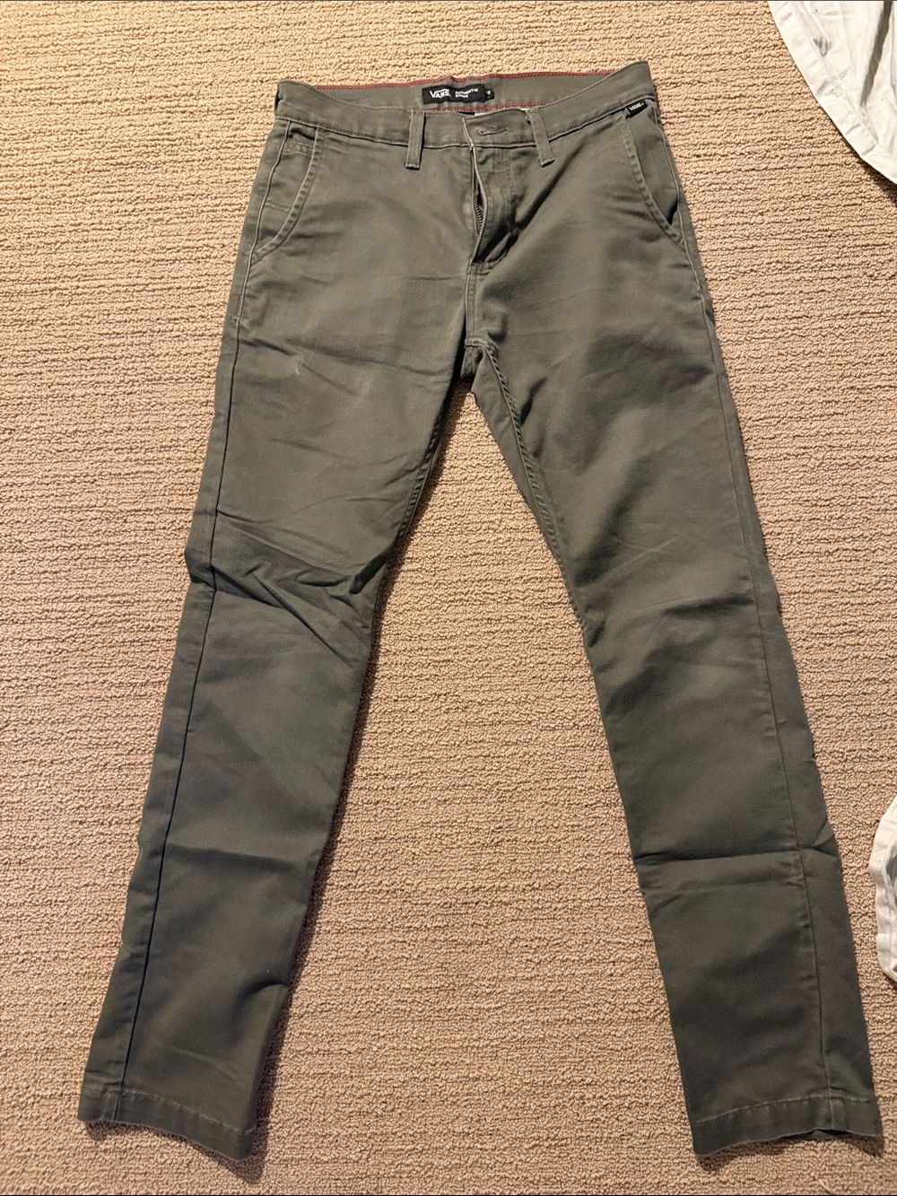Vans Olive Green Slim Chino Pants
